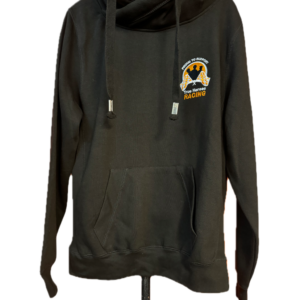 Black Cross Neck Hoodie